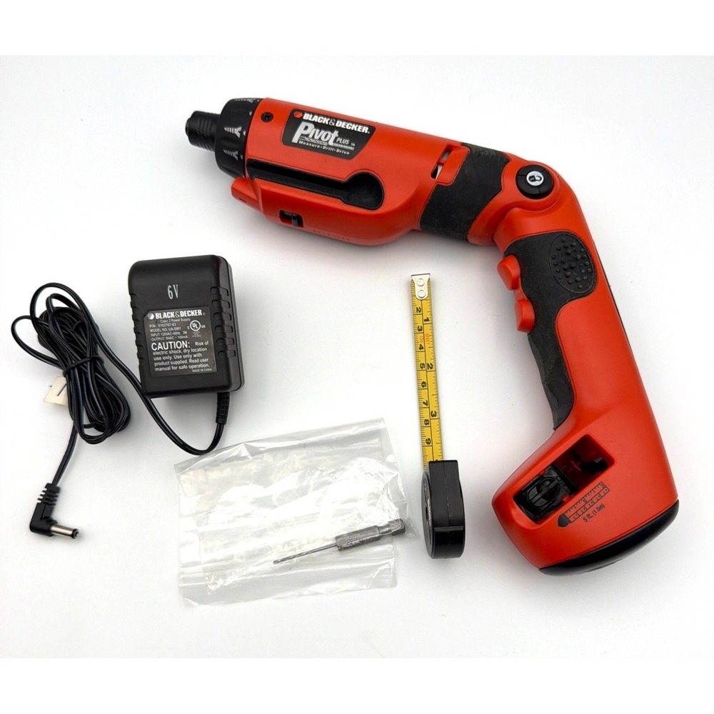 Black & Decker Pivot Plus PD600 6V Cordless Drill Drive, Drill Bit & Charger